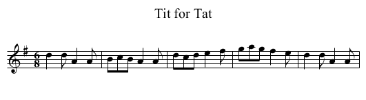 Tit for Tat - staff notation