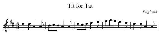 Tit for Tat - staff notation