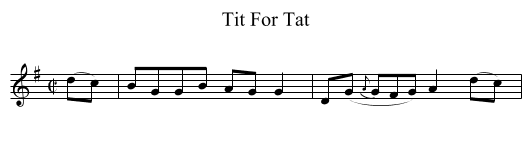 Tit For Tat - staff notation