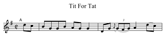 Tit For Tat - staff notation