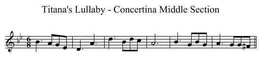 Titana's Lullaby - Concertina Middle Section - staff notation