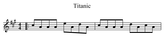 Titanic - staff notation