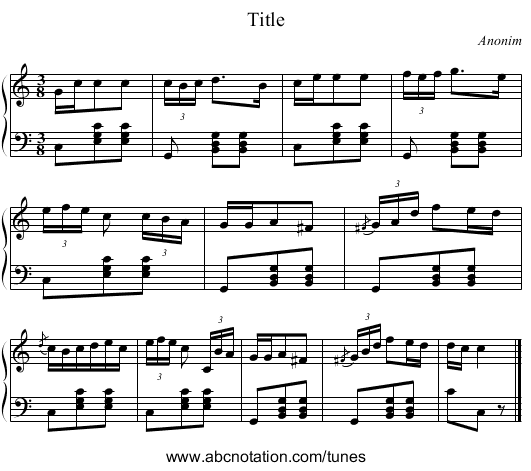 Title - staff notation