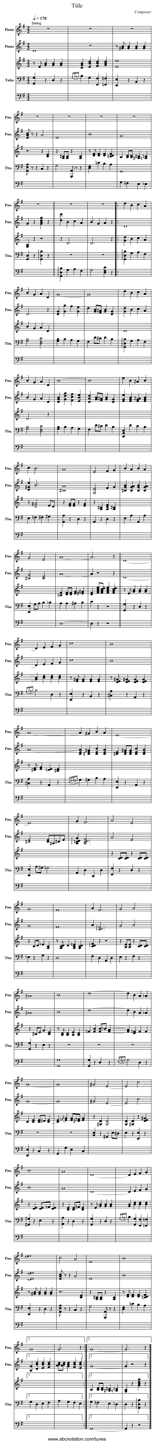 Title - staff notation