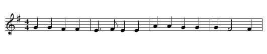 Titrwm Tatrwm - staff notation