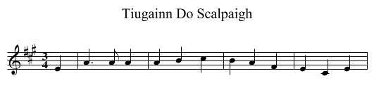Tiugainn Do Scalpaigh - staff notation