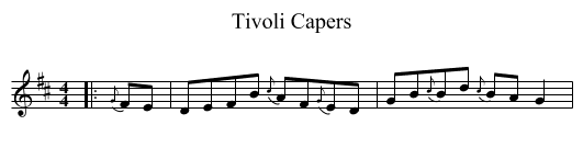 Tivoli Capers - staff notation