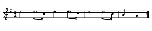 To Arms - staff notation
