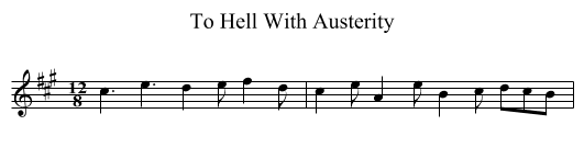To Hell With Austerity - staff notation
