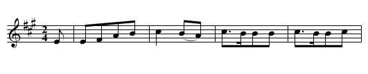 TO LADIES' EYES - staff notation
