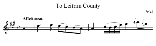 To Leitrim County - staff notation