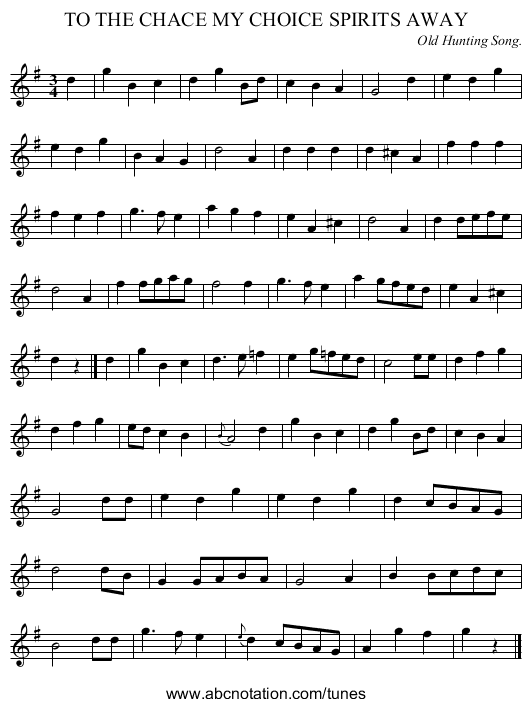 TO THE CHACE MY CHOICE SPIRITS AWAY - staff notation