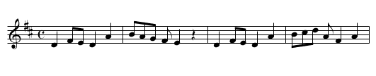 To the tune of Bessy’s Haggies - staff notation