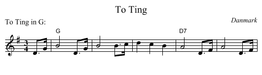 To Ting - staff notation