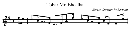 Tobar Mo Bheatha - staff notation