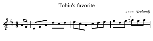 Tobin's favorite - staff notation