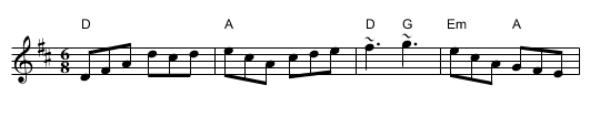 Tobin's Favourite - staff notation