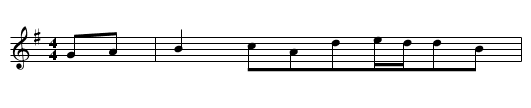 Tod der Geschwister - staff notation