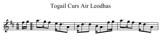 Togail Curs Air Leodhas - staff notation