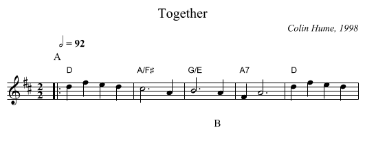 Together - staff notation