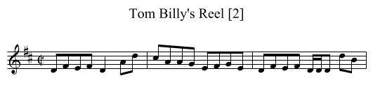 Tom Billy's Reel [2] - staff notation