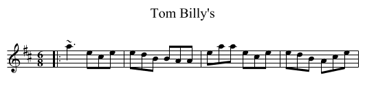 Tom Billy's - staff notation