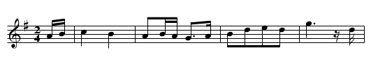 Tom Billy's - staff notation