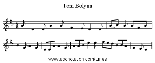 Tom Bolynn - staff notation
