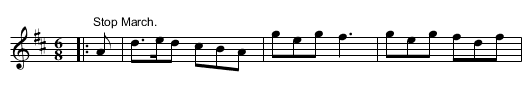 Tom Brown's Burletta - staff notation