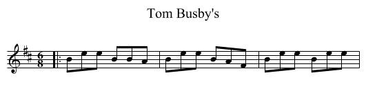 Tom Busby's - staff notation