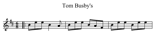 Tom Busby's - staff notation