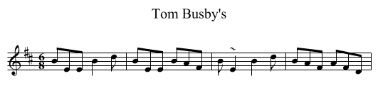 Tom Busby's - staff notation