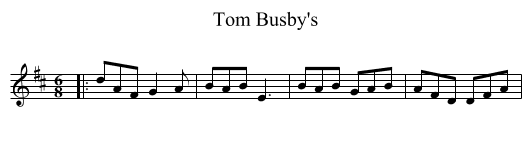 Tom Busby's - staff notation