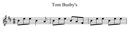 Tom Busby's - staff notation