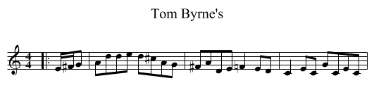Tom Byrne's - staff notation