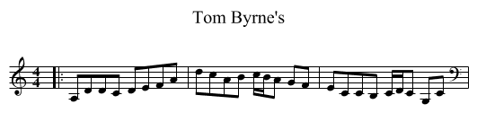 Tom Byrne's - staff notation