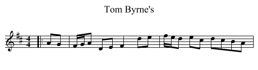Tom Byrne's - staff notation