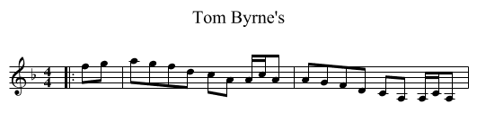 Tom Byrne's - staff notation