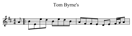 Tom Byrne's - staff notation
