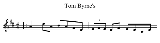Tom Byrne's - staff notation