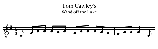 Tom Cawley's - staff notation