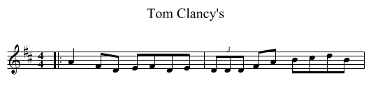 Tom Clancy's - staff notation