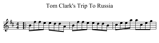 Tom Clark's Trip To Russia - staff notation