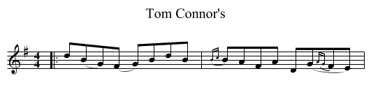 Tom Connor's - staff notation