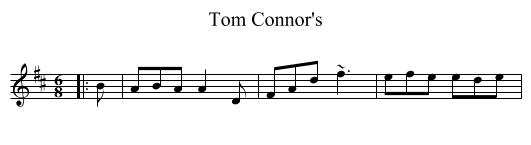 Tom Connor's - staff notation