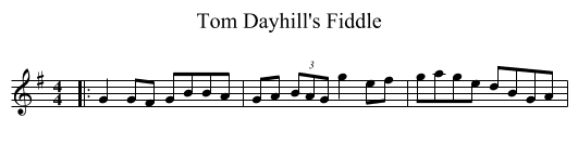 Tom Dayhill's Fiddle - staff notation