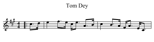 Tom Dey - staff notation