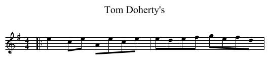 Tom Doherty's - staff notation