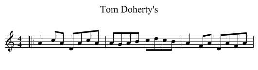 Tom Doherty's - staff notation