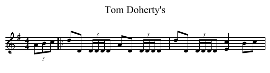 Tom Doherty's - staff notation